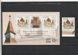 2011 LP 1916 a LP 1916 e BISERICA FORTIFICATA BIERTAN RO-GE BLOC + GE-RO MNH, Nestampilat