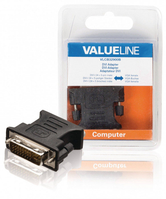 Adaptor DVI-I 24+5 tata - VGA mama Valueline