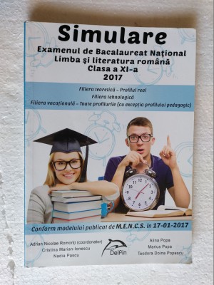 SIMULARE EXAMENUL DE BACALAUREAT LIMBA SI LITERATURA ROMANA A XI A POPA foto
