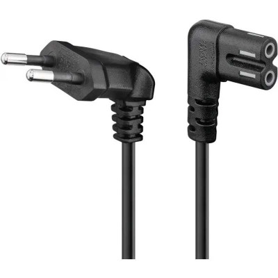 Cablu 90 grade 3m cu priza Europeana C7 2-pin pentru boxe Sonos /PlayStation 3/4/5 /Xbox One/One X negru 73020 Goobay foto