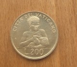 VATICAN 200 LIRE 1992 UNC / MATERNITATE