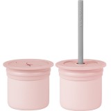 Minikoioi Sip+Snack Set serviciu de masă pentru copii pentru copii Pinky Pink / Powder Grey 1 buc