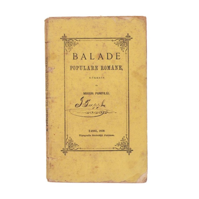 Miron Pompiliu, Balade populare rom&acirc;ne, 1870