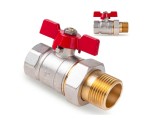 Robinet cu bila tip fluture 1" DN25 cu garnitura de etansare, Geko G70225