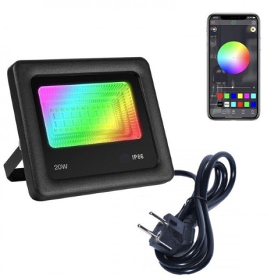 Proiector Smart LED RGBCW 20W 220V IP66 cu Bluetooth SMRGBCW20W XXM foto