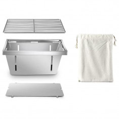 Gratar pliabil compact Bohmann BBQ, Inox, 32x22x15cm, Inox foto