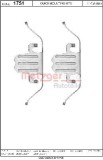 Set accesorii, placute frana BMW Seria 1 Cupe (E82) (2007 - 2013) METZGER 109-1751