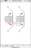 Set accesorii, placute frana BMW Seria 3 (E90) (2005 - 2011) METZGER 109-1751