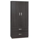 Cumpara ieftin Dulap Zelia cu 2 usi si sertare culoare wenge 79x42x180cm