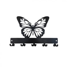Cuier metalic negru Fluture