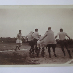 Fotografie originală 118 x 89 mm meci de fotbal anii 20