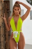 SW2244-9 Costum de baie intreg stil monokini cu decolteu adanc, L, M/L