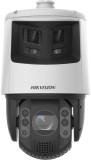 Camera de supraveghere IP TandemVu 6+4MP 32X ColorVu IR Acusense PTZ Hikvision DS-2SE7C432MWG-EB 26(F0), lentila camera Panoramica: 2.8mm; lentila cam