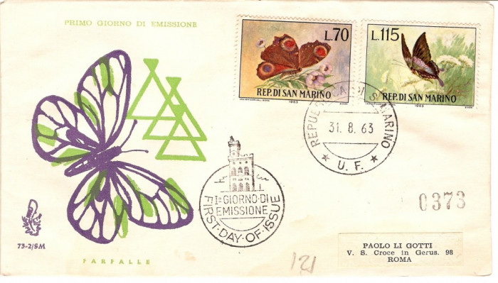 FLUTURI FDC ITALIA 1963