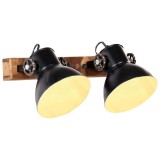 Lampa de perete industriala, negru, 45 x 25 cm, E27