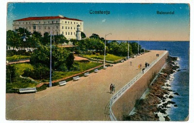 1151 - CONSTANTA, bulevardul, Faleza, Romania - old postcard - used - 1924 foto