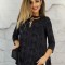 D801-1 Bluza tricotata cu aspect petrecut si accesorizata cu nasturi