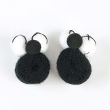 Set 2 elastice negre cu botic de catel