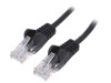Patch cord U/UTP Cat6 3m Negru, Goobay