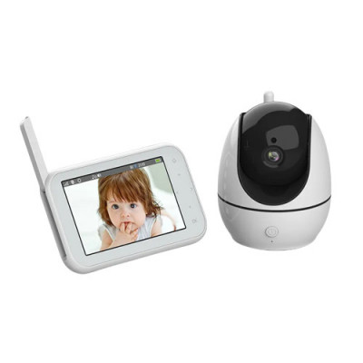Baby Monitor Audio-Video, Lucmark, Wireless, ecran 4.5 inch IPS HD, Rotire orizontala 355&amp;deg; si verticala 75&amp;deg;, Raza 300m, 8 cantece de leagan, Audio bid foto