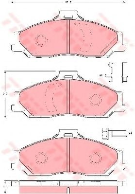 Set placute frana,frana disc FORD RANGER (ER, EQ) (1998 - 2006) TRW GDB3353