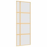 Cumpara ieftin Usa glisanta, auriu, 76x205 cm, sticla ESG mata si aluminiu