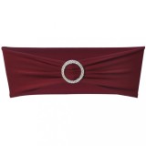 Cumpara ieftin Funda elastica decorativa scaun, catarama diamante, bordo, 25 buc.