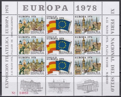 Spania 1978 - Expozitia filatelica - Mayo 1978, MC, MNH foto