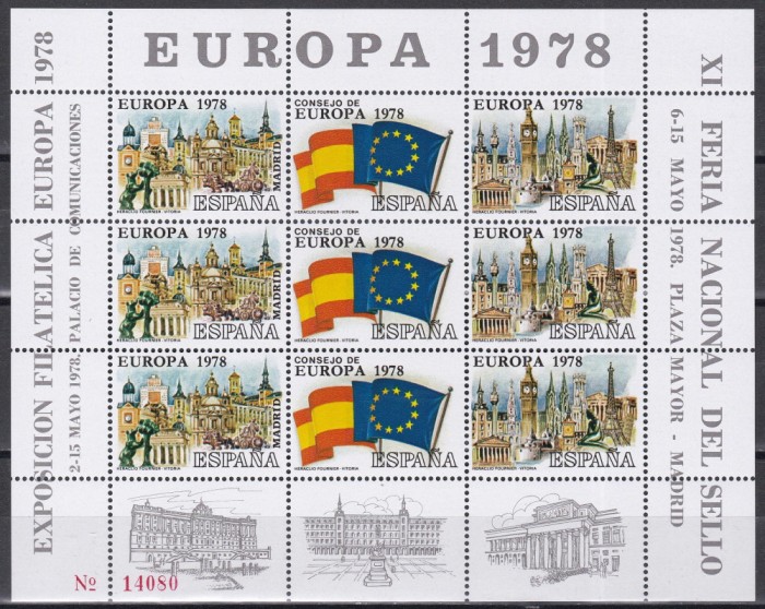 Spania 1978 - Expozitia filatelica - Mayo 1978, MC, MNH