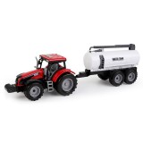 Tractor si cisterna cu lumini si sunete, Rosu/Alb, ATU-087312, Oem
