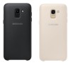 Husa Samsung Galaxy J6 2018 J600 Dual Layer Originala + Folie Sticla Lemontti, Gold/Black