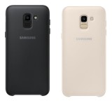 Husa originala Dual Layer Cover Samsung Galaxy J6 2018 J600 si folie sticla, Alt model telefon Samsung, Silicon