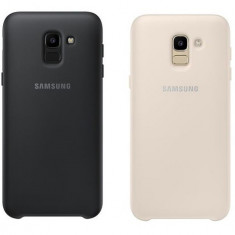 Husa originala Dual Layer Cover Samsung Galaxy J6 2018 J600 si folie sticla