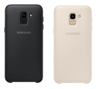 Husa originala Dual Layer Cover Samsung Galaxy J6 2018 J600 si folie sticla foto