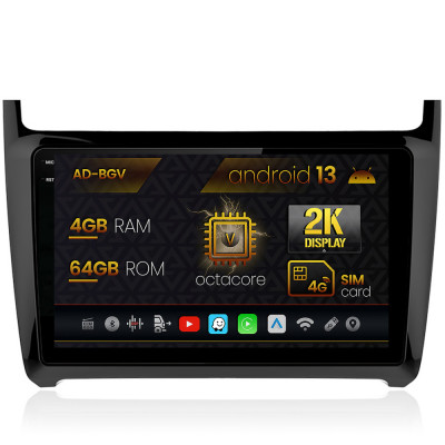 Navigatie Volkswagen Polo (2014+), Android 13, V-Octacore 4GB RAM + 64GB ROM, 9.5 Inch - AD-BGV9004+AD-BGRKIT033 foto