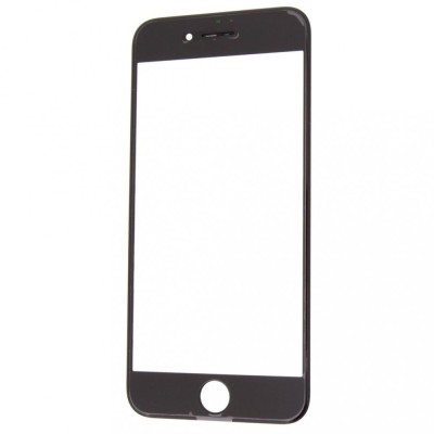 Geam Sticla + OCA iPhone 7, Complet, Negru foto