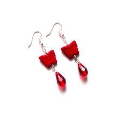 cercei howlite rosu 42885