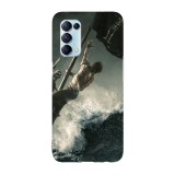 Husa compatibila cu Oppo A15s model Black flag, Silicon, TPU, Viceversa, Transparent, Carcasa