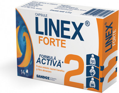 Linex Forte, 14 capsule, Sandoz foto