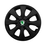 Set 4 capace roti potrivite jantelor de 15 inchi (R15) compatibile SKODA, Model - 316 Black Edition