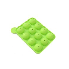 Forma silicon pentru acadele sau bomboane, 12 cavitati, Verde, 17. 5 cm, 429COF