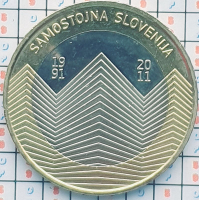 Slovenia 3 euro 2011 UNC - Anniversary of Independence - km 101 - A015 foto