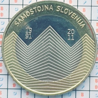 Slovenia 3 euro 2011 UNC - Anniversary of Independence - km 101 - A015 foto