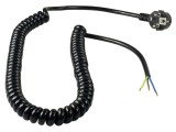 Cablu 3G1,5mm&sup2; AS SCHWABE 70424 cu ştecăr CEE 7/7 unghi, cablu PVC