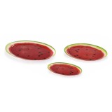 Cumpara ieftin Set 3 platouri sticla multicolora Lubenita 34.5x24.5 cm, 30x21 cm, 24.5x15 cm