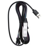 Cumpara ieftin Cadru de pat cu LED, gri, 90 x 200 cm, piele ecologica