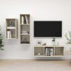 VidaXL Set dulap TV, 3 piese, stejar Sonoma, PAL