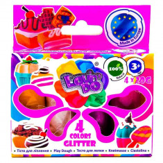 Set plastilina cu sclipici Okto Lovin&amp;#039;Do 4 culori 100% ECO 80gr foto