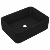 Cumpara ieftin Chiuveta de baie lux, negru mat, 41 x 30 x 12 cm, ceramica