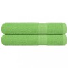 vidaXL Prosoape 2 buc Verde Mere 100x200 cm Bumbac 360 g/m&sup2; Prosoape Baie, Plaja, Casa, Comericale